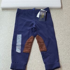 Polo by Ralph Lauren Blue and Brown Equestrian Leggings